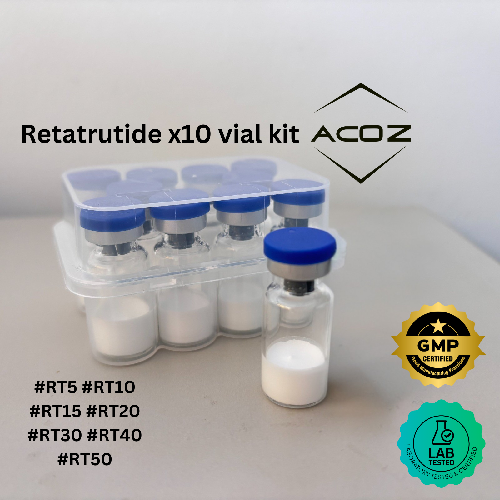 Retalix R10 Retatrutide x10 Vial Kit – Acoz